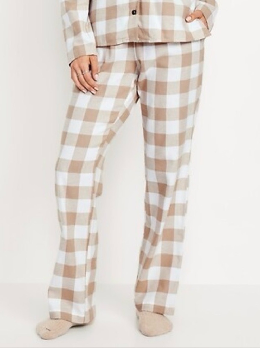 Old Navy Pajama Pants and Shorts Bundle - Neutral Plaid